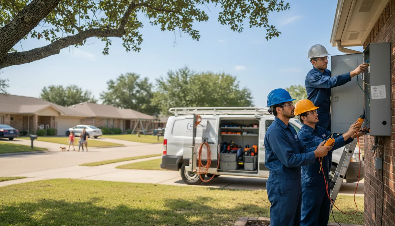 Certified electrician providing emergency electrical services in China Spring, TX